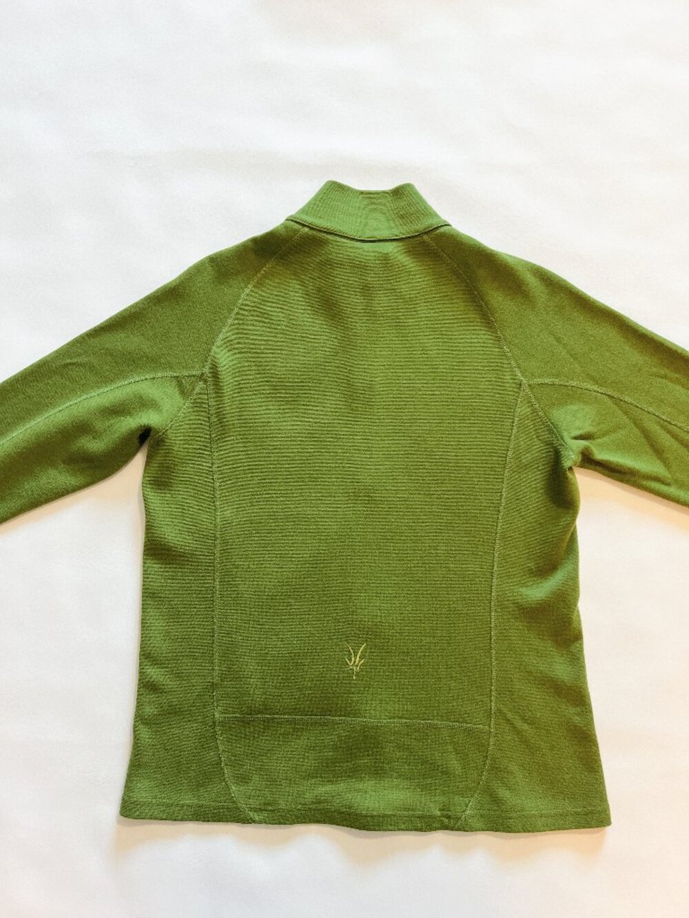 Ibex Women’s Large Green 100% Merino Wool Full Zip Jacket Made USA - Picture 3 of 14